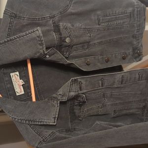 Blue jean jacket black